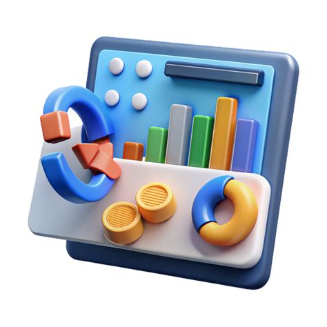 3d Online marketing, financial report chart, data analysis, and web development concept ...