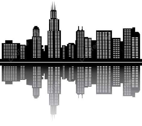 Chicago Skyline Black Outdoors Architecture, Chicago, Silhouette, Architecture PNG Transparent ...