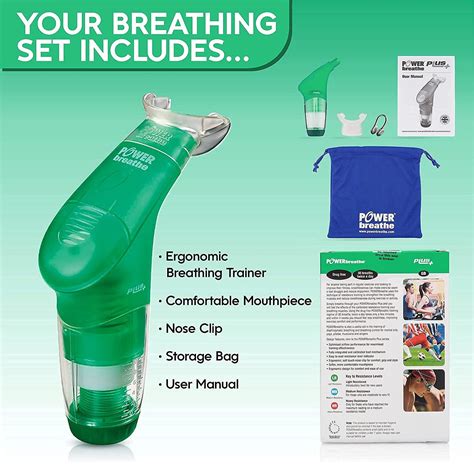 POWERbreathe - Breathing Exercise Device, Breathing Trainer and Therapy Tool to Strengthen ...