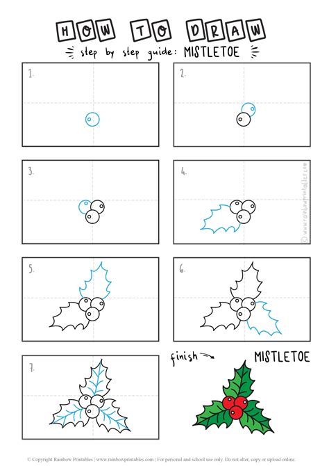 How To Draw A Mistletoe