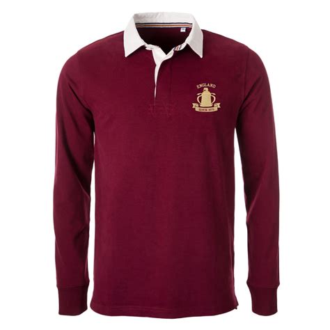 England Mens Calcutta 1879 Heavyweight Rugby Shirt - Long Sleeve ...