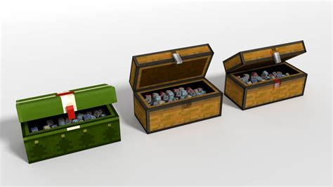 3D Minecraft: Double Chests by nokohere on DeviantArt