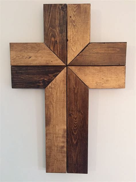 Wood Wall Cross Wood Cross Cross Wall Art by KinNixIndustrial