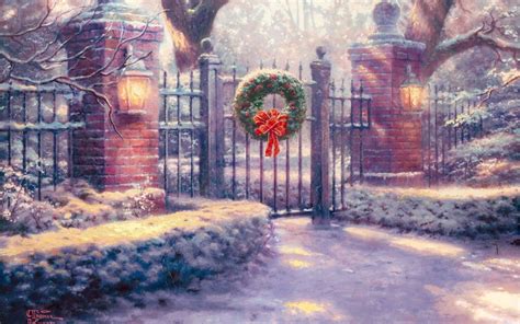 Thomas Kinkade Christmas Backgrounds - Wallpaper Cave