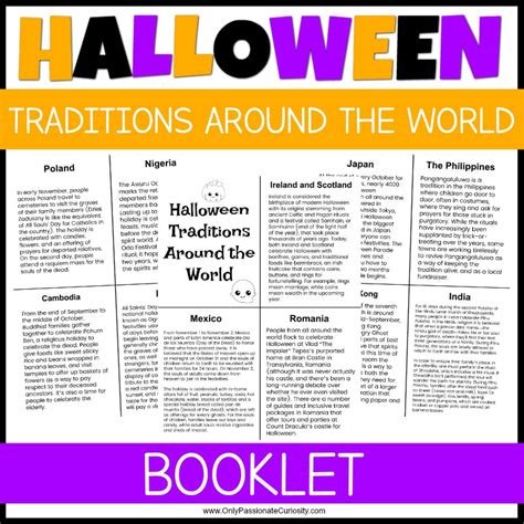 Halloween Traditions Around the World Printable Booklet - Only ...