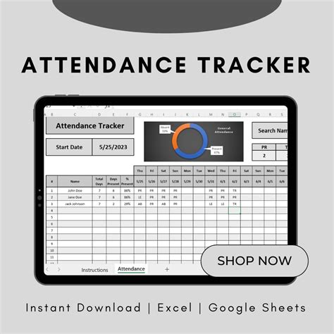 Student Attendance Tracker for Teachers Attendance Log for Daily Attendance Record for Tracking ...