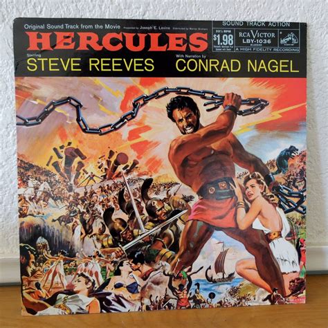 Hercules Soundtrack Record Rare Vintage Vinyl LP 1959