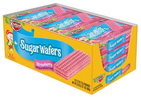 Keebler, Sugar Wafers, Strawberry, 2.75 Oz Bag (12 Count) - RocketDSD