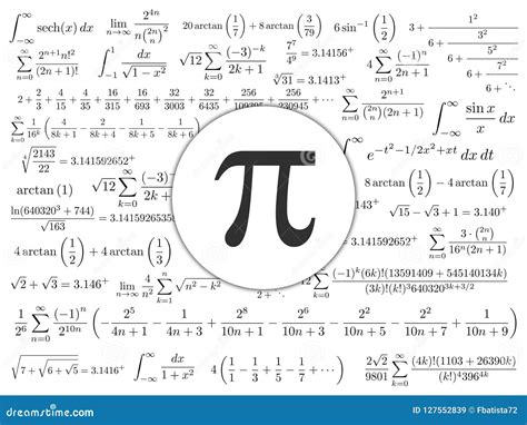 The Pi Symbol Mathematical Constant Irrational Number and Many Formulas ...
