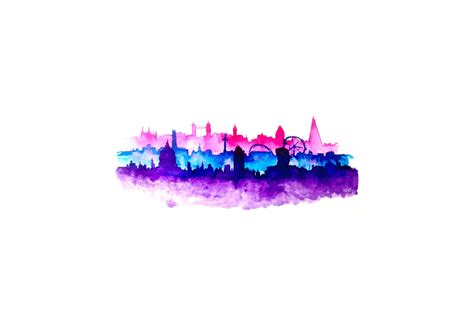 Rainbow London Skyline — Drawn Together Art Collective - Art Prints London