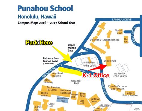 Punahou School Campus Map - Time Zones Map