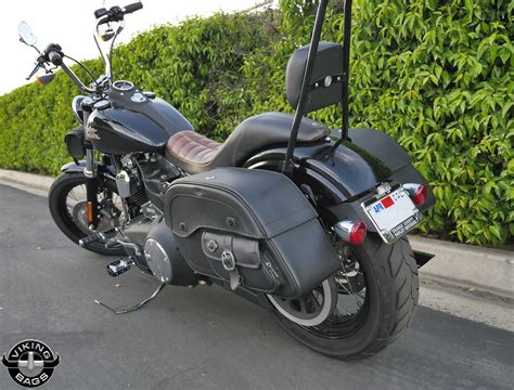 Harley Dyna Street Bob Motorcycle Saddlebags Specific Shock Cutout