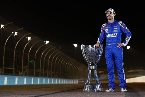 Portraits of a champion: 2021 title winners with their trophies | NASCAR