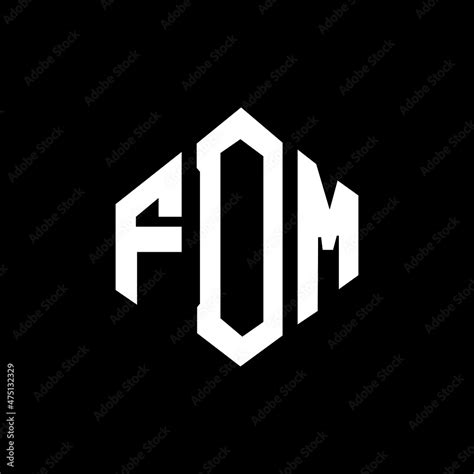 FDM letter logo design with polygon shape. FDM polygon and cube shape ...