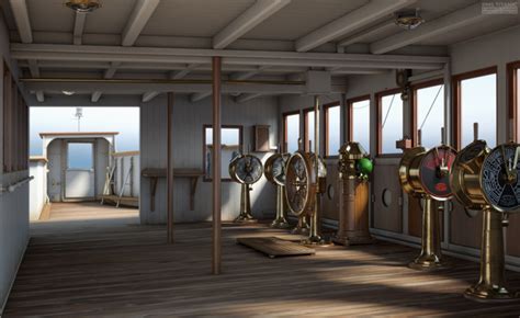 Titanic render #6 - Centerline View from the Command Bridge : titanic | Rms titanic, Titanic, Rms