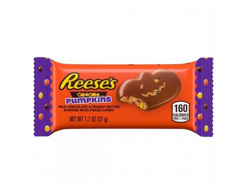 Reese’s Peanut Butter Pumpkins with Reese Pieces 1.1 oz. Bars – 24 ...