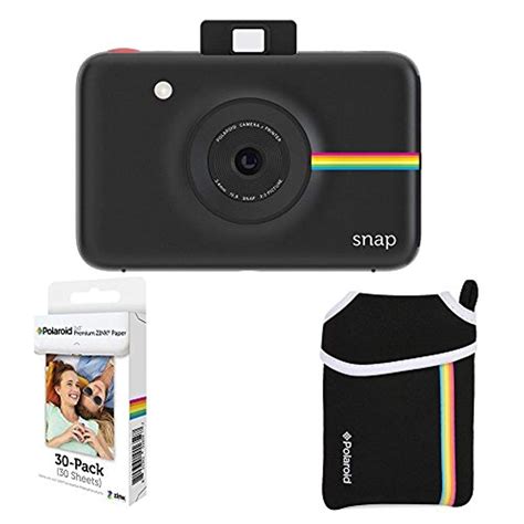 Polaroid Snap Instant Camera + 2x3 Zink Paper (30 Pack) + Neoprene ...