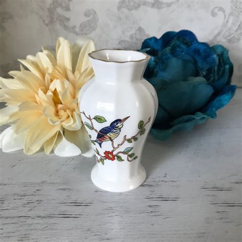 Vintage Aynsley Mini Bud Vase, Pembroke, Fine Bone China, Birds and ...