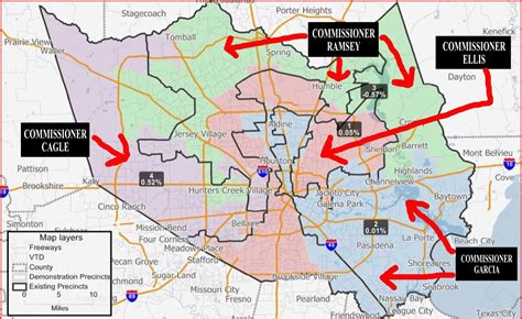 Newly Drawn Harris County Commissioner Maps for Precincts 1,2,3,4 by ...