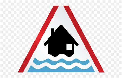 Flooded Clipart Water Damage - Warning Sign For Flood - Png Download (#3796630) - PinClipart