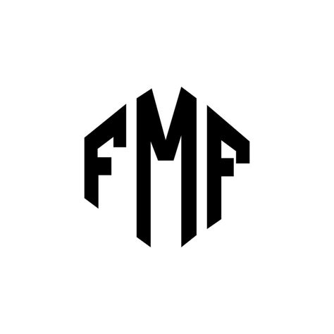 FMF letter logo design with polygon shape. FMF polygon and cube shape logo design. FMF hexagon ...