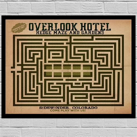 The Shining Overlook Hotel Original Hedge Maze Poster Art - Etsy UK