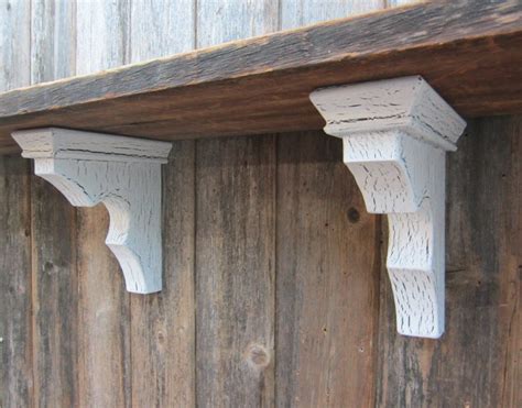 Wood Corbel Pair Shelf Bracket Architectural Reclaimed