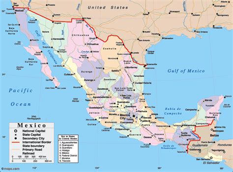 Mapas de MÉXICO con nombres, ciudades, estados, capitales, carreteras, satelital, turístico ...