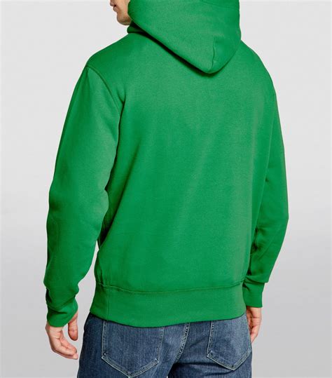 Mens Polo Ralph Lauren green Logo Hoodie | Harrods UK