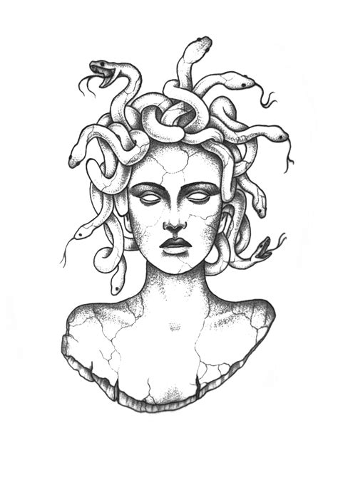 Cool Art Drawings, Tattoo Stencil Outline, Tattoo Stencils, Medusa ...