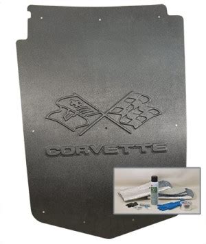 Acousti-Shield Hood Insulation Set - with Corvette CrossFlag Logo 68-72 | Shop Hood and Related ...