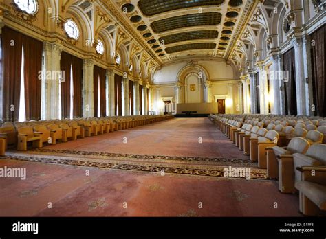 Inside The Palace of the Parliament in Bucharest, Romania Stock Photo - Alamy