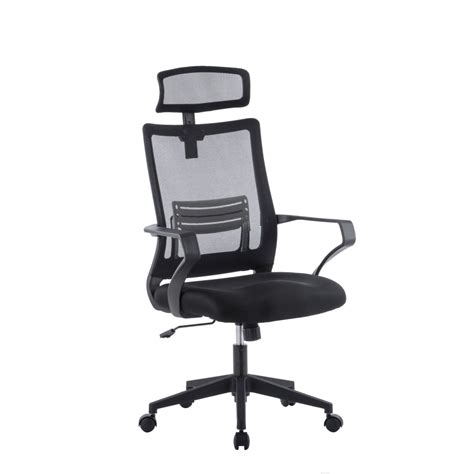 Office Chair with High Backrest and Headrest Black color - Office ...