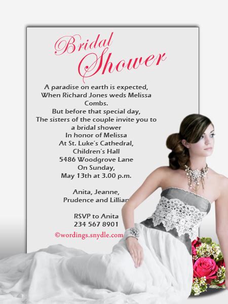 Bridal Shower Invitation Wording Examples - Best Design Idea