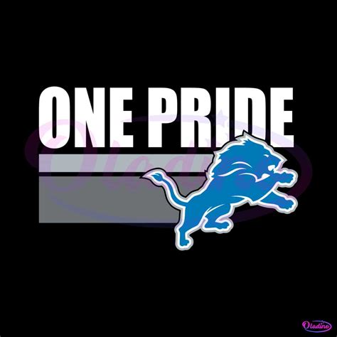 One Pride Detroit Lions Football Svg Digital Download