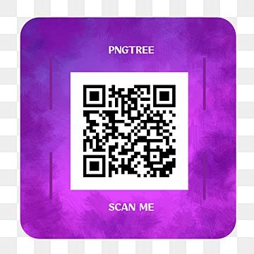 a purple square with a qr code on it, and the text scan me