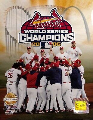 ST. LOUIS CARDINALS 2006 WORLD SERIES CHAMPIONS Limited Edition 8x10 ...