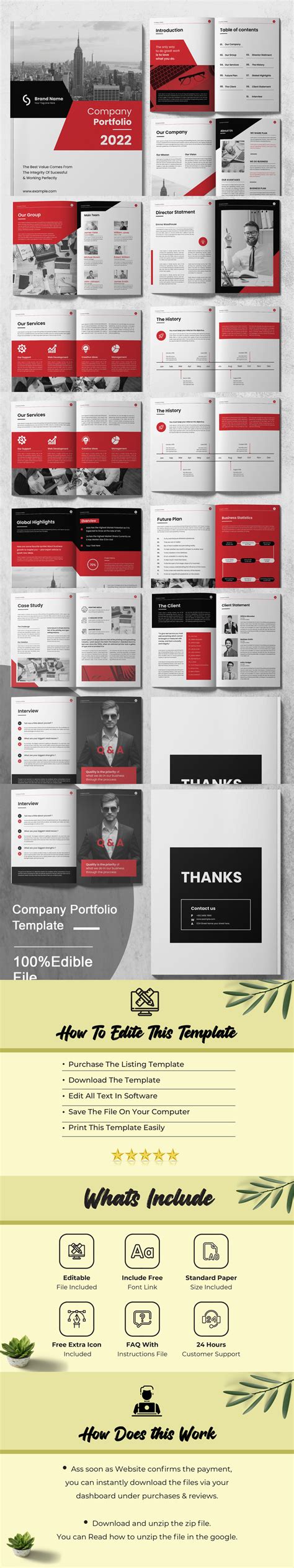 Company Portfolio Template #376557 - TemplateMonster