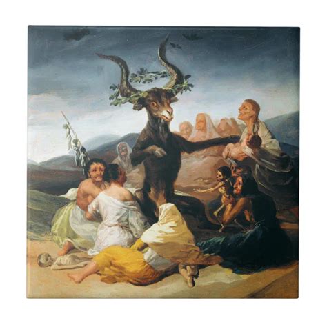 Goya Witches Sabbath Tile | Zazzle