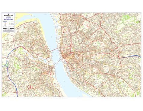 Liverpool Postcode Wall Map - City Sector Map 7