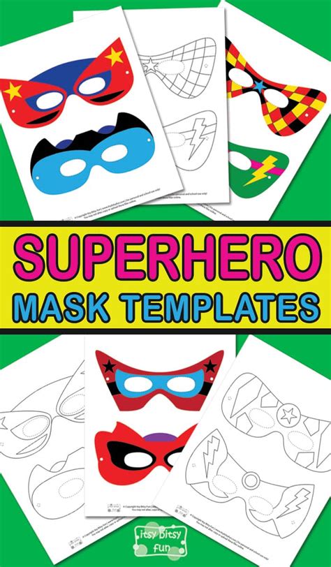 Superhero Mask Template - Itsy Bitsy Fun