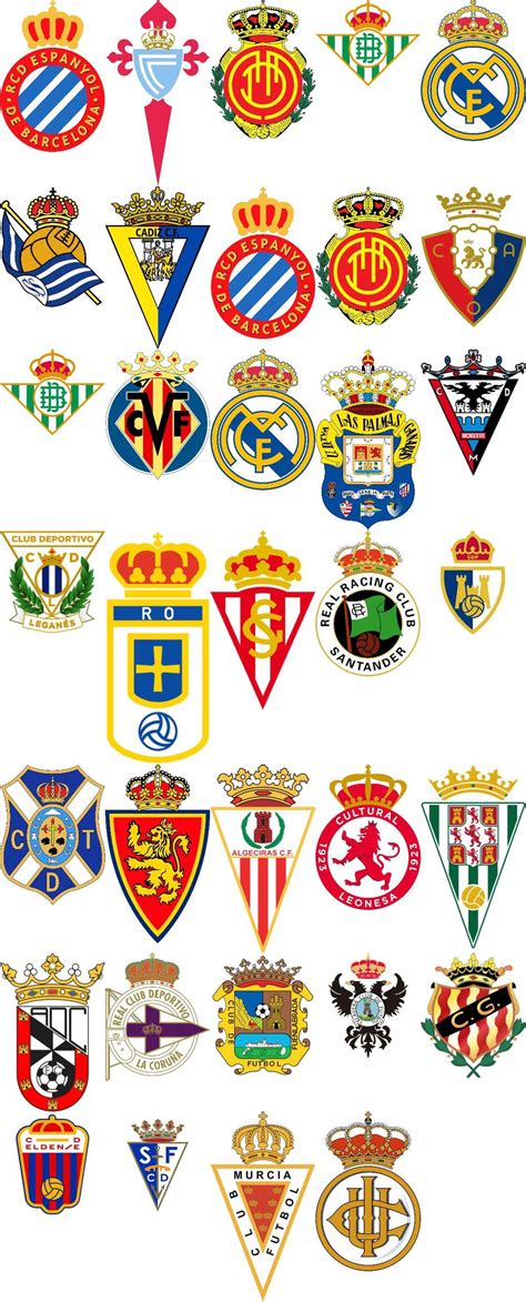 Every Spanish team in the first 3 divisions with crowns in their logo : r/soccer