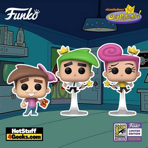 SDCC 2023: The Fairly Odd Parents 3-Pack Funko Pops! Cosmo, Wanda, and Timmy Turner