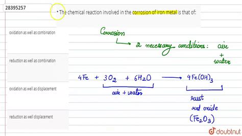 Outstanding Balanced Chemical Equation Of Rusting Iron Ap Physics C ...