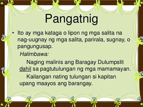 Mga Pangatnig Ano Ang Mga Pangatnig Mga Halimbawa Ng Mga Pangatnig ...