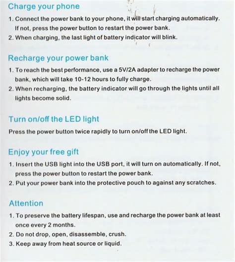 INIU Portable Charger Instructions INIU Power Bank Manual INIU Power Bank Instructions