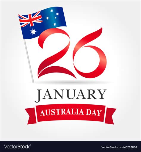 26 january australia day card Royalty Free Vector Image