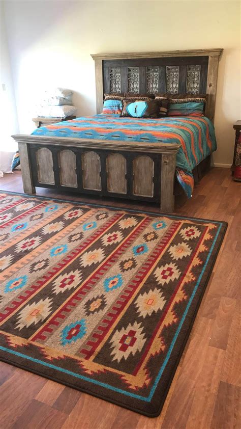 Vibrant Aztec-inspired bed for a bold bedroom!