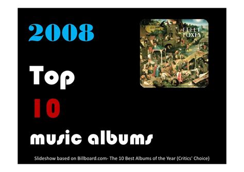 Top 10 Music Albums Of 2008