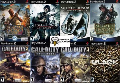 Coleção Jogos Call Of Duty + Medal Of Honor + Black Ps2 - Escorrega o Preço